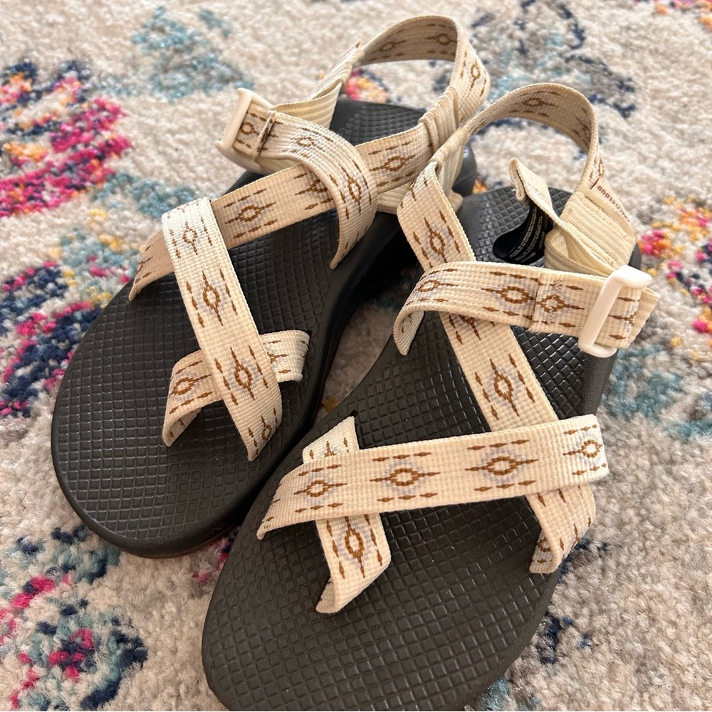 Chaco Zcloud 2 Sport Sandals White/Brown/Black (Size 7)